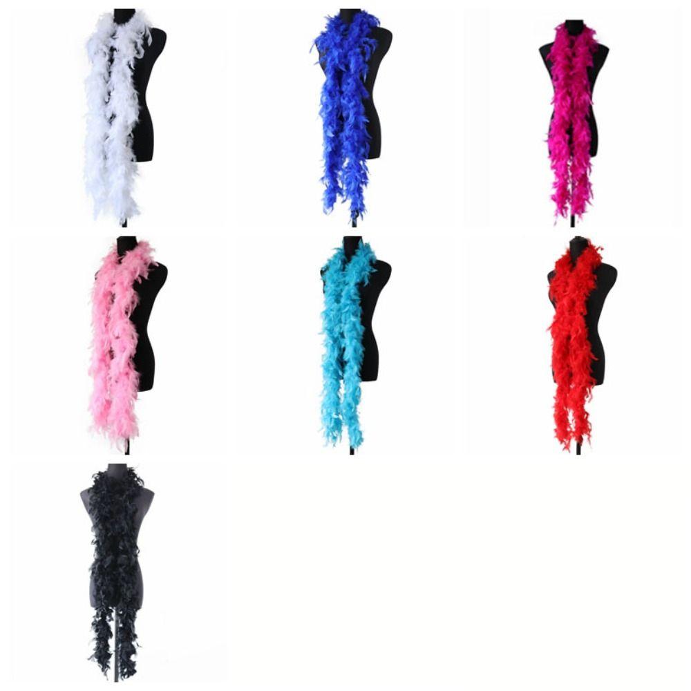 Пушистое перьевое боа из перьев индейки, ткань для одежды, многоцелевой перьевой шарф, украшение для вечеринки