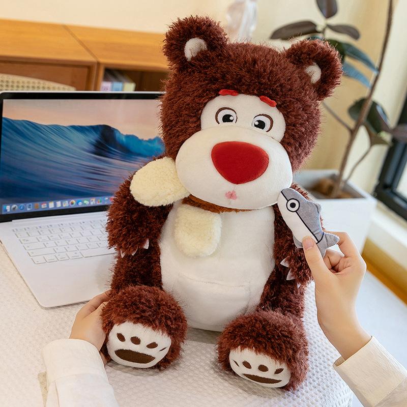 Плюшевая игрушка Мишка в кармане Маленькая рыбка Детская подушка для сна Чехол Куклы Обмен шарфом Мишка Украшения для автомобиля