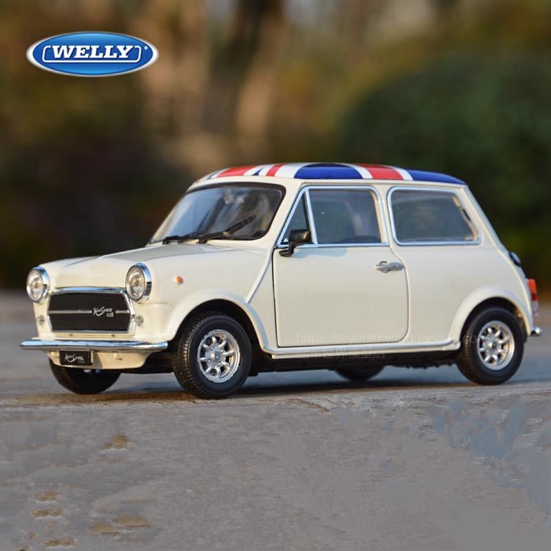 Welly 1/24 MINI COOPER 1300 Модель автомобиля из сплава Литой металл Классический Мини Автомобиль Модель Транспортного средства Симуляция Коллекция Детская Игрушка Подарок