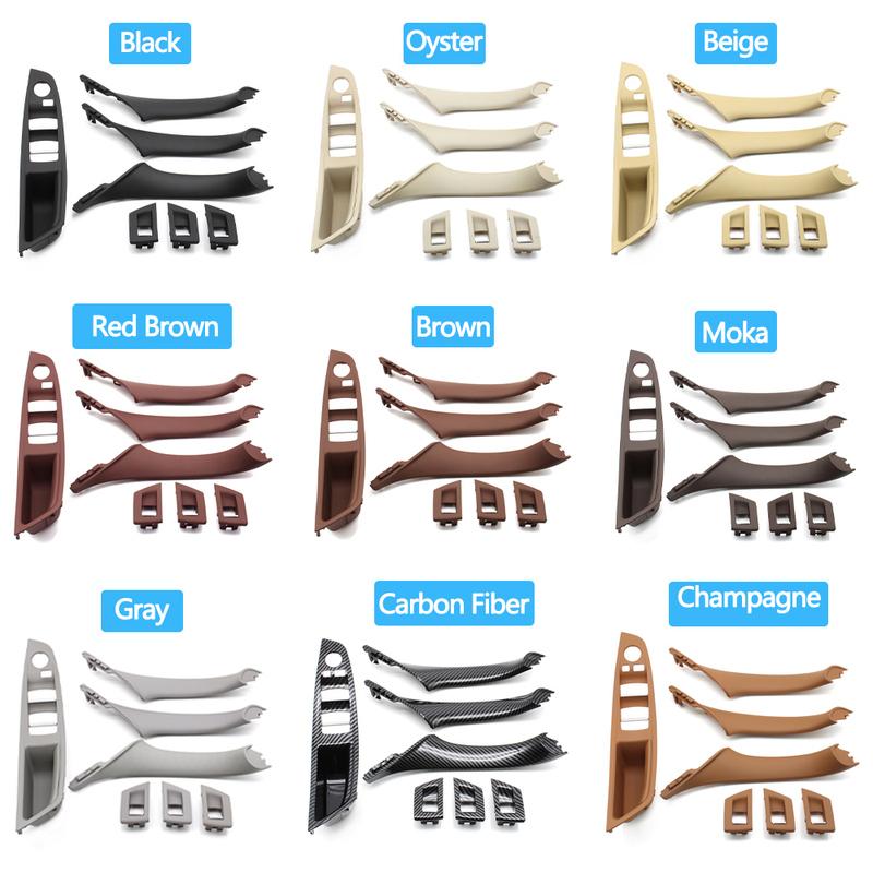 7pcs Set LHD Interior Armrest Door Handle Panel Ide Trim Cover For BMW 5 Series F10 F11 F18 520i 523i 525i 528i 535i
