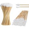 6 Inch Pointed and Round Long Cotton Swab, Highly Absorbent Cotton Tipped Applicators, for Makeup for Oil Makeup Applicators and Remover Tool