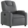 Relaxation Armchair Grey Synthetic Leather