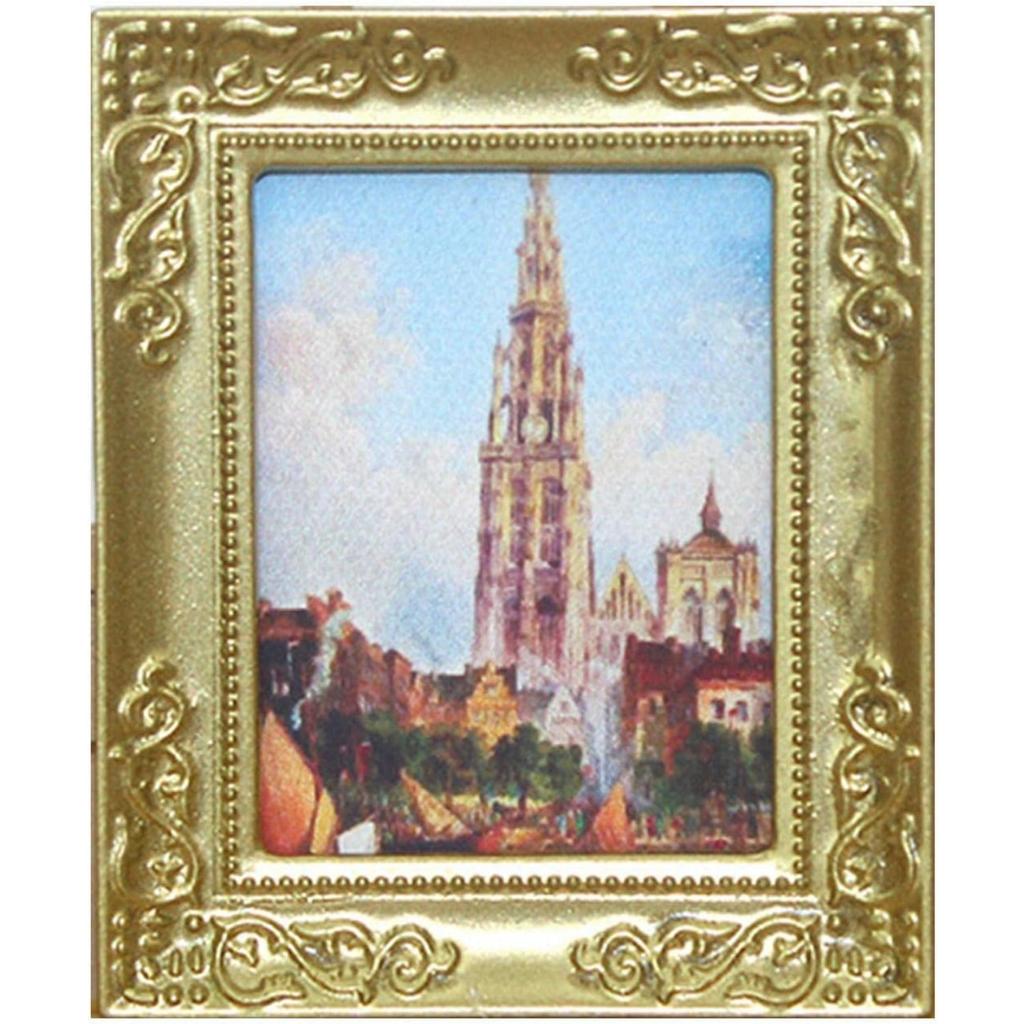 Миниатюрная картина 1/12, аксессуары для украшения кукольного домика, античная миниатюрная фоторамка, классическая ручная настенная картина, украшение стены, кукольный домик, художественная раскраска