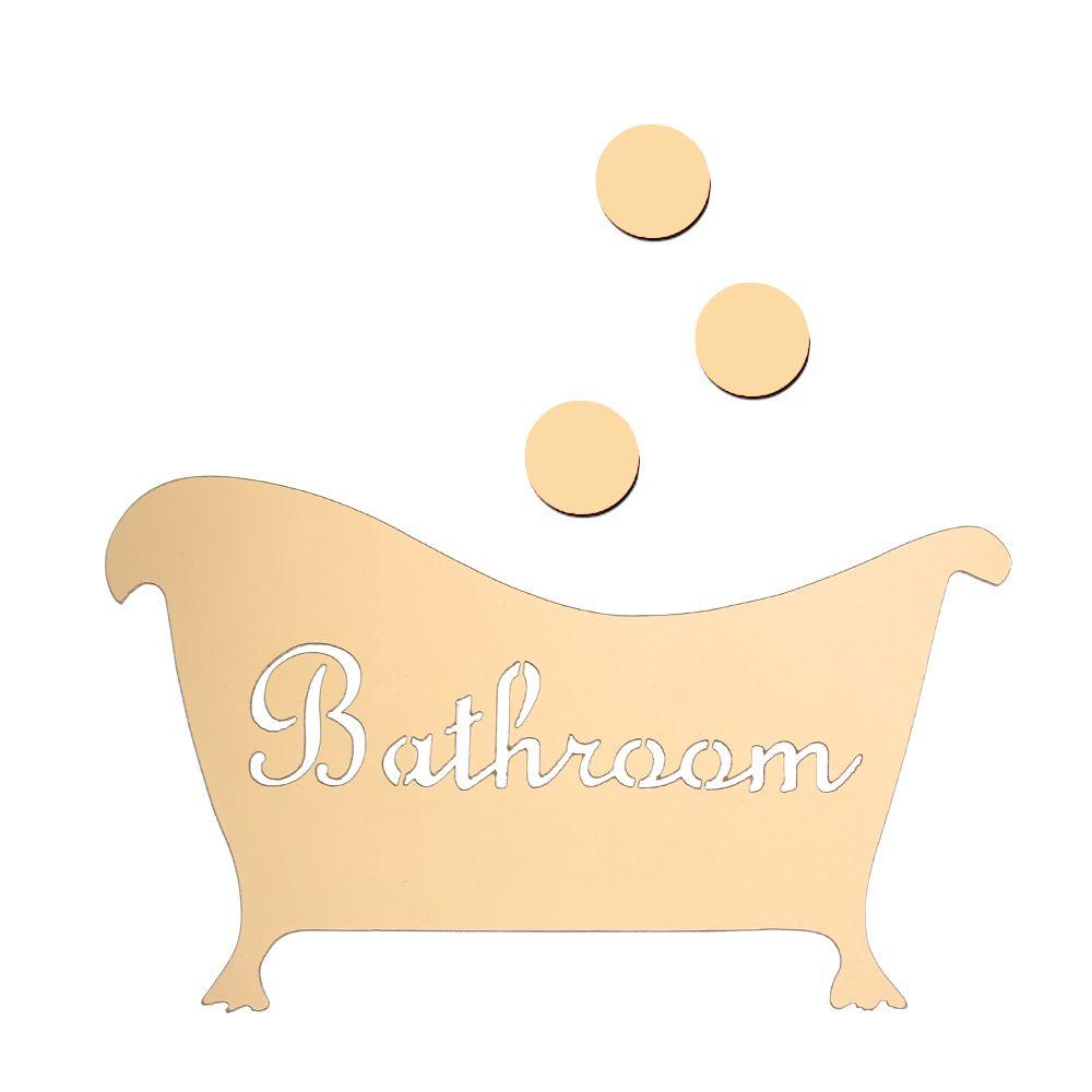 Decoration Washroom Poster 3D Wall Stickers Woman & Man Toilet Entrance Sign Mirror Surface Decal