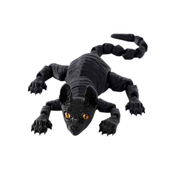 3D-печатная фигурка лысой кошки с подвижными суставами, фигурка кошки-сфинкса, шарнирная модель животного, игрушка для домашнего офиса, книжной полки, украшения для рабочего стола, орнамент