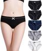 JIOYIEO Panties Girly Bowknot Soft To the Flattering Underwear Set Women's (5-Pack) Cotton, Style, Design, Cute, Sexy, Breathable, Comfortable,
