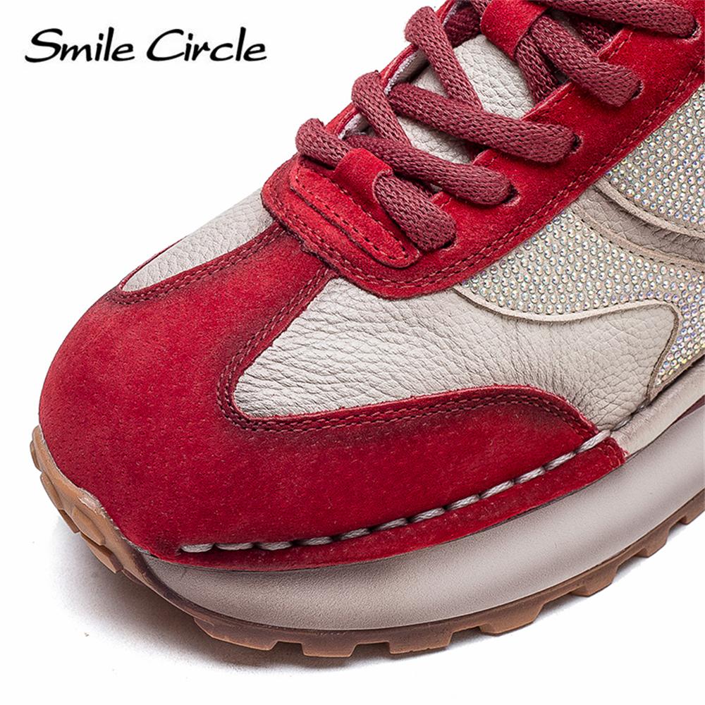 Женские кроссовки из натуральной кожи с бриллиантами на плоской подошве, модные повседневные туфли с низким верхом