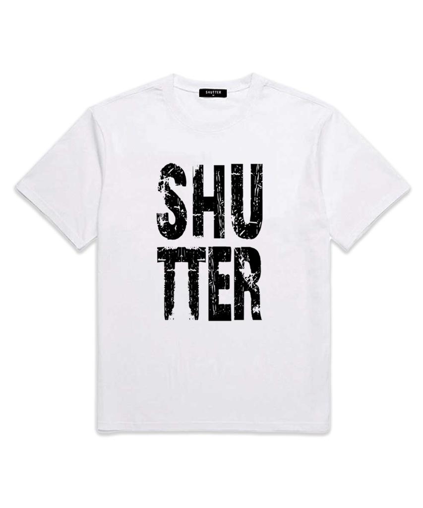 SHIRTER Футболка с коротким рукавом и ржавым логотипом (Ss001) белый