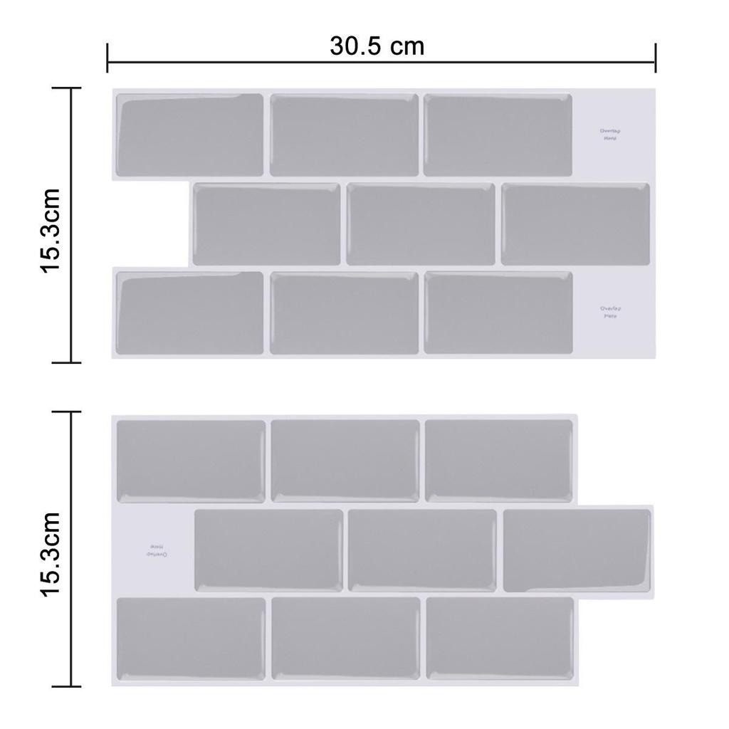 Classic 3D Crystal Drop Self-Adhesive Waterproof Wallpaper, Oil-Proof Brick Style Wall Sticker for Kitchen and Bathroom.