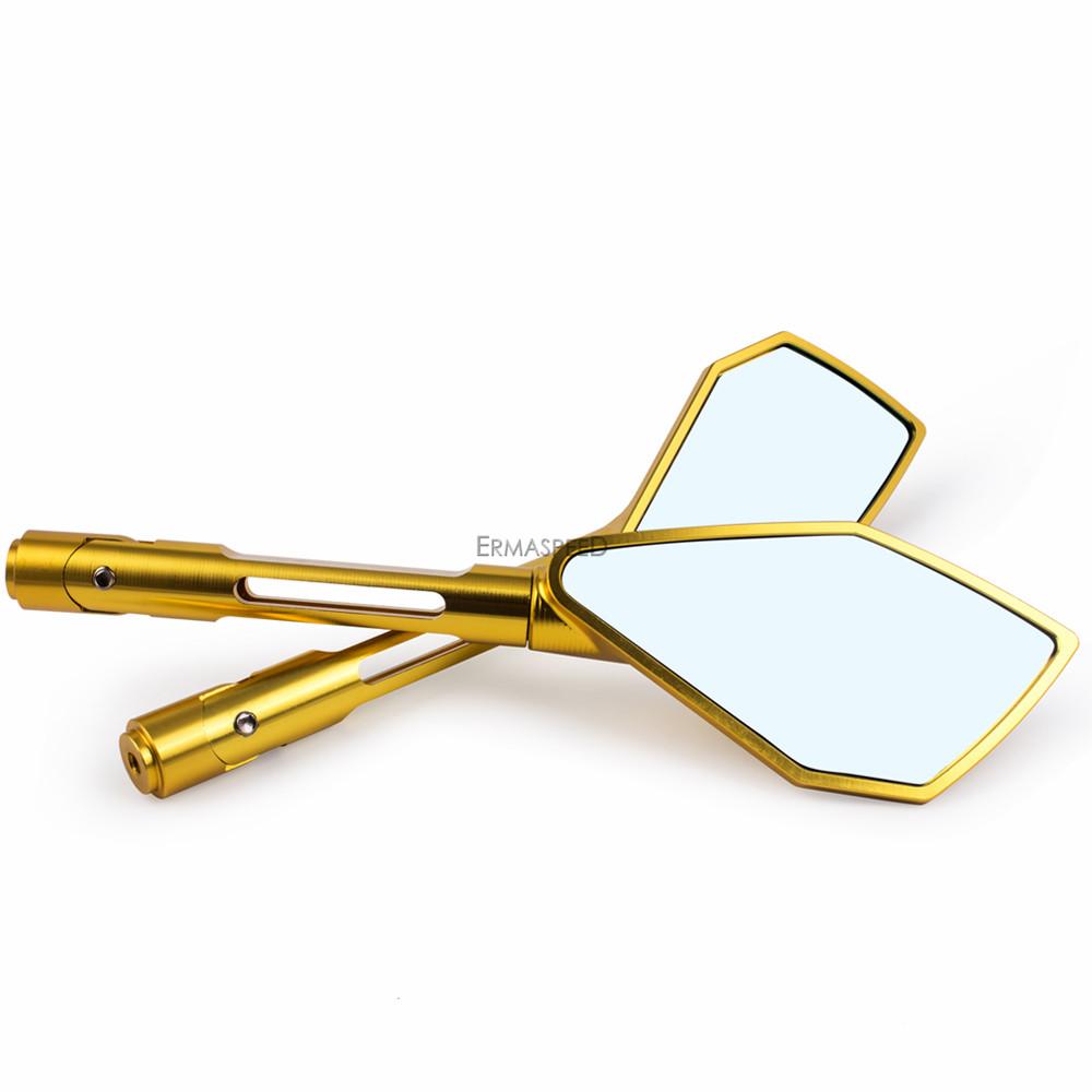 Алюминиевые зеркала заднего вида для мотоцикла с ЧПУ, универсальное 8 мм 10 мм, боковое зеркало заднего вида для мотоцикла, для скутера, электровелосипеда