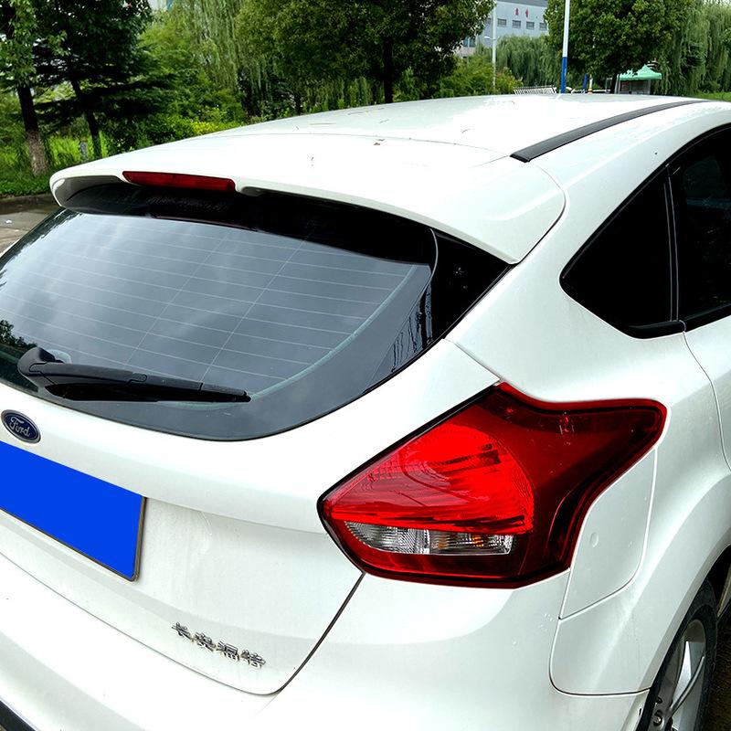 2015 To 2018 For Ford Focus Hatchback Rear Window Spoiler Side Wing Cover Splitters By High Quality ABS Glossy Black Body Kit