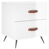 VidaXL Bedside Table High Gloss White 40x35x47.5 Cm Engineered Wood 827248