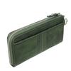 HARVEST Mustache Zippered Long Wallet Genuine Leather DBR5406 [Harvest Mustache] (Green)