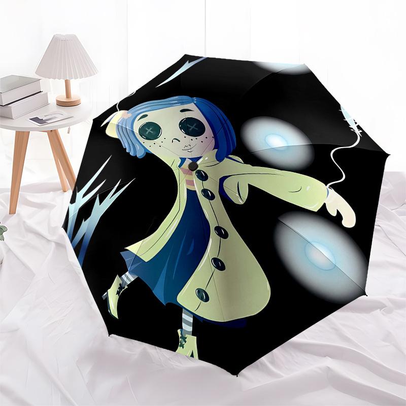 Ghostly Figure, Moonlit Night- Automatic Opening and Closing, 8-rib Structure Portable Umbrella, Suitable for Men and Women in All Seasons -