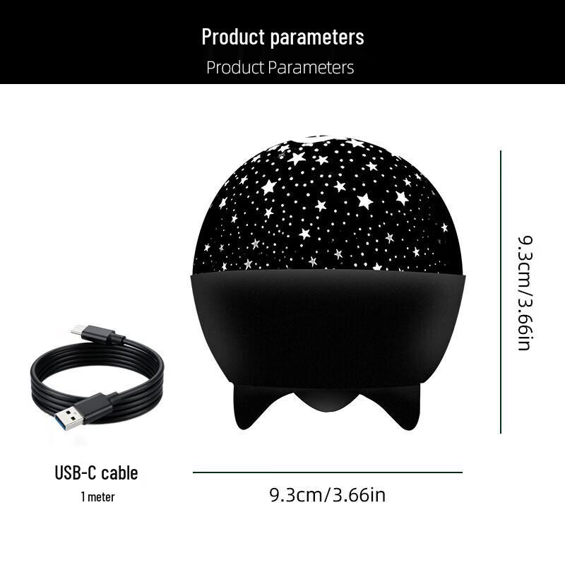 Красочный проектор звездного неба: Шестицветная вращающаяся лампа для создания романтической атмосферы и эффектов звездной воды (Модель A168)
