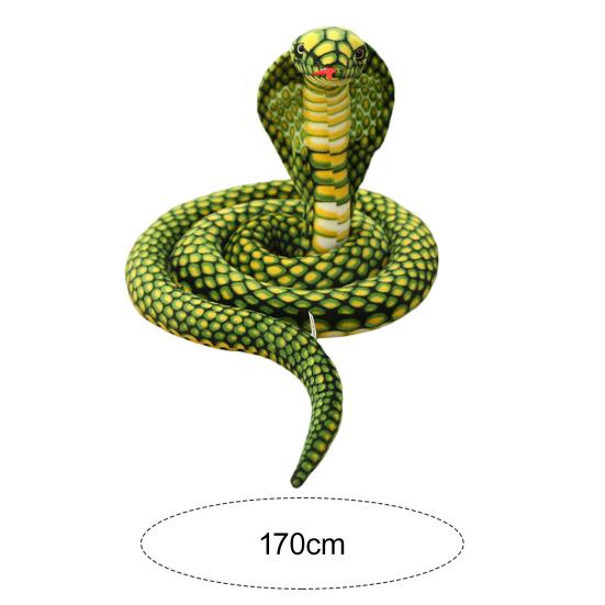 Simulation Snake Plush Toy Realistic Snake Skin Giant Cobra Plushies Funny Trick Toy Soft
