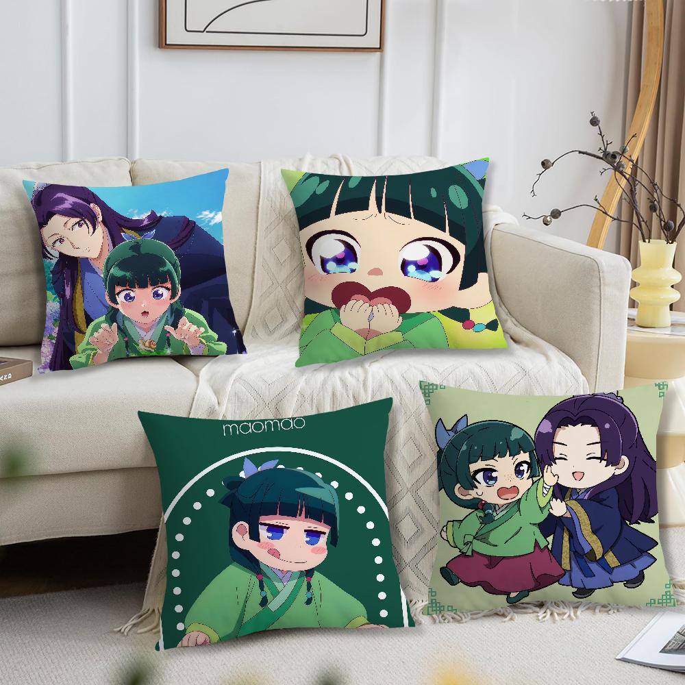 Anime Chibi Cute The A-Apothecary Diaries Maomao Soft Pillow Case for Sofa Living Room Home Office Decor Protective Covers Funda