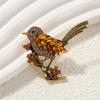 Брошь в форме птицы, сверкающие искусственные кристаллы, сороки, булавка на лацкан, ретро, благородная птица, шарф, брошь, свадебные украшения, подарок