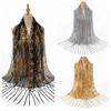 Glitter Evening Dresses Scarves Mesh Tassels Scarf Fashion Sequin Shawls  Wedding