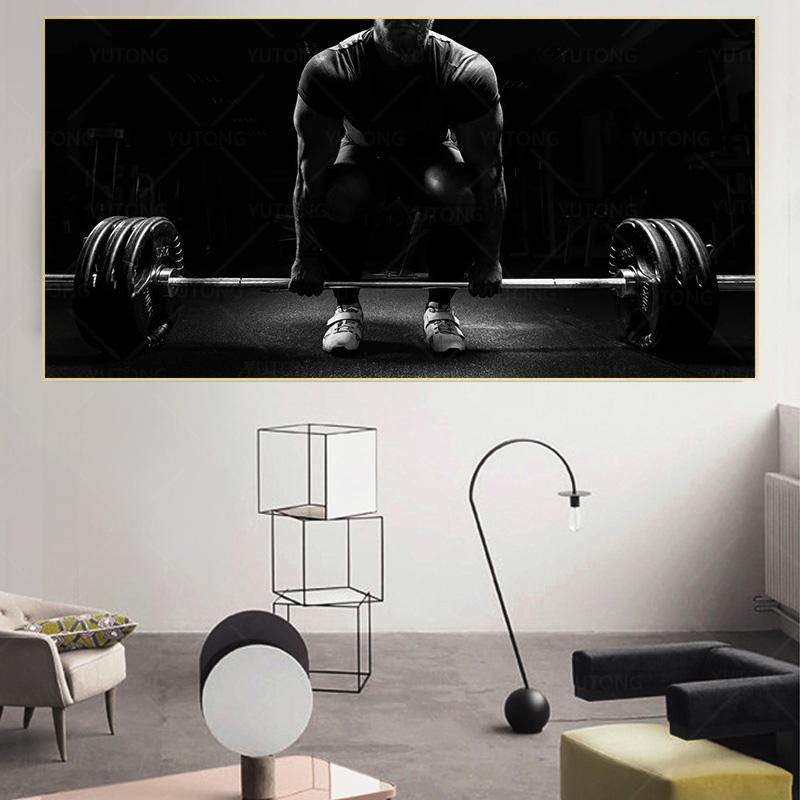 Мужской постер для тяжелой атлетики, постер для бодибилдинга, фитнеса и тренировок, настенный художественный холст, живопись, постеры и принты для декора спортзала