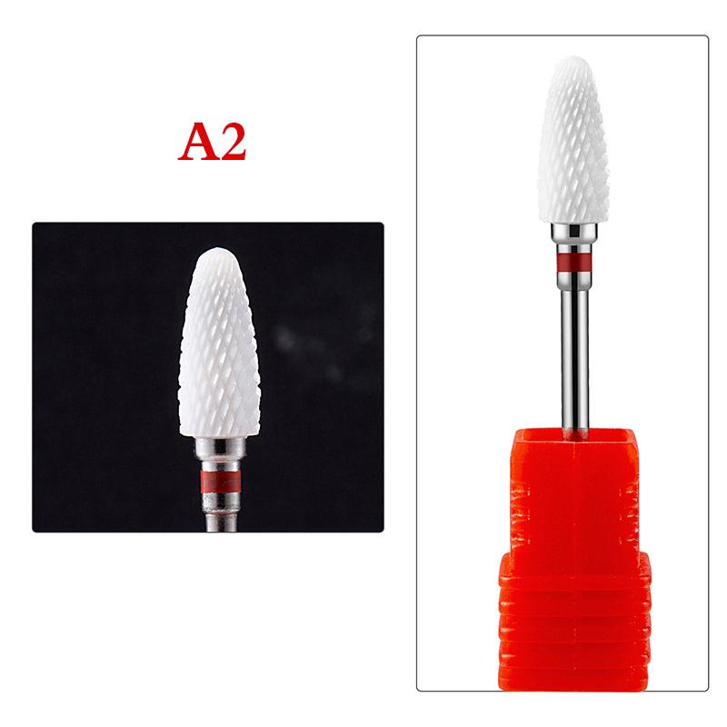 1Pc Ceramic Tungsten Nail Drill Bits File For Electric Manicure Machine Tool