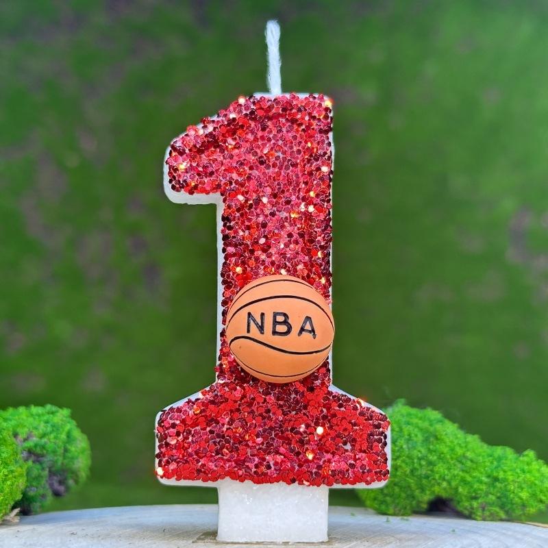 Creative Numbers Birthday Candle Cake Party Decoration Birthday Wax Diy Basketball Numbers