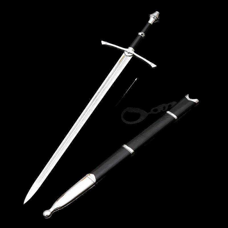 Металлический меч катана Гэндальфа 22 см Меч из фильма Кольца Рыцарский нож Железо Реальный размер Японская катана Меч самурая Косплей Детская игрушка Аниме подарок