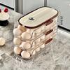 Auto Rolling Fridge Egg Organizer Kitchen Egg Holder for Fridge Space Saving Eggs Dispenser for Refrigerator Storager JAF239