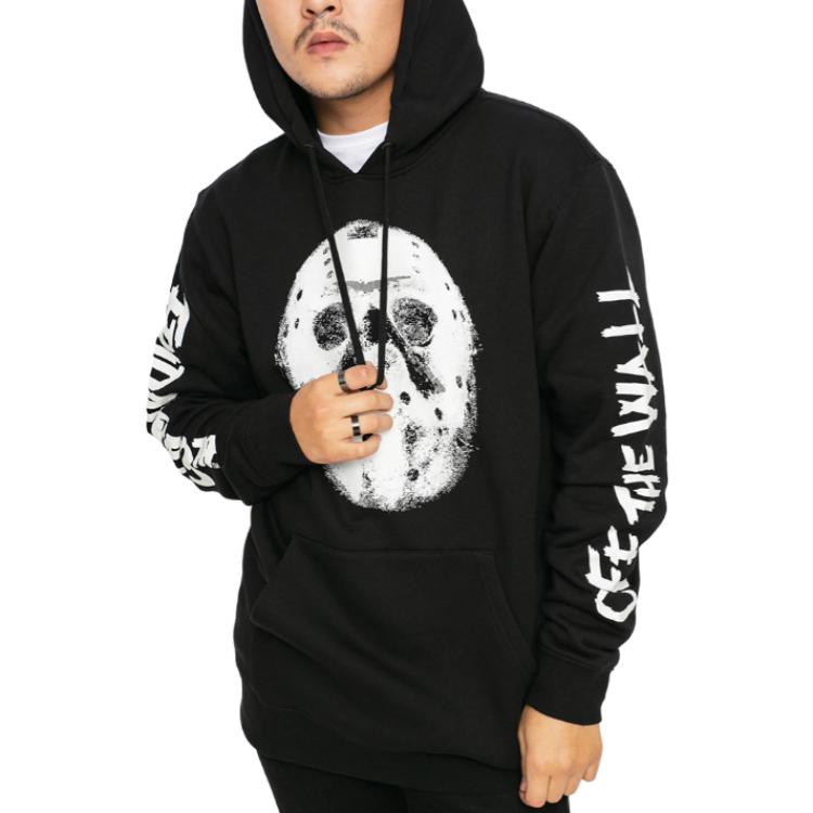 Vans Character Pattern Printed Fleece Hoodie Men Hoodies Black VN0A4RZIZPL