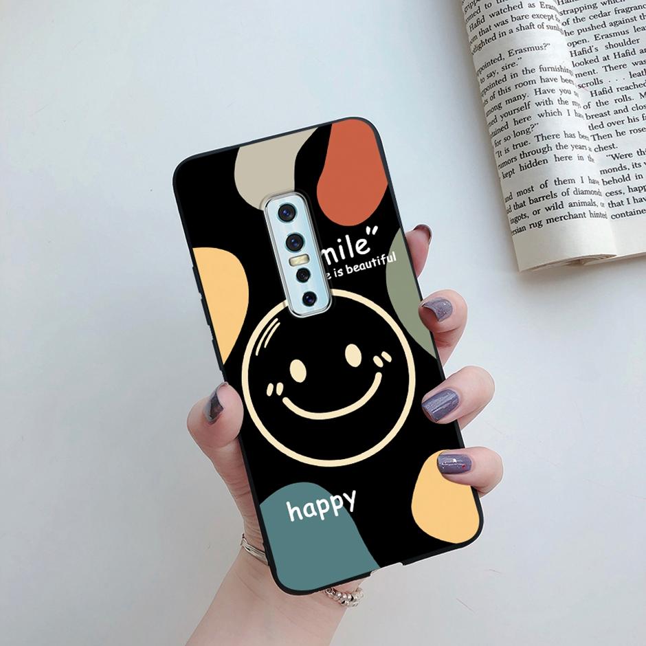 For Vivo V17 Pro Case Cover Vivo 1909 Phone Casing Flower Marble Silicone Shockproof Full Shell for VIVO V17 Pro 1910 Bumper Bag