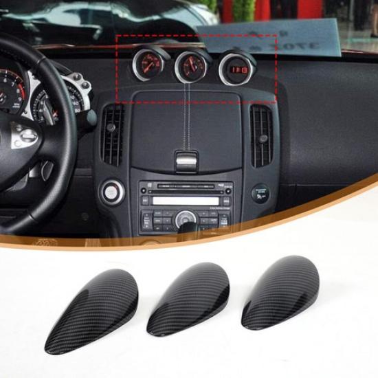 ABS Carbon Car Speed Meter Difference Display Top Cover For Nissan 370Z 2009-20