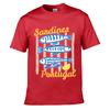 Sardines Portugal Three Fish Lemon Slice Graphic Loose TShirt Casual Tee