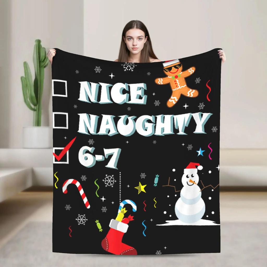 Super Soft Flannel Throw Blanket for Kids and Adults Ice Cream Drip Meme Design Gen Alpha Slang Decorative Bedspread x