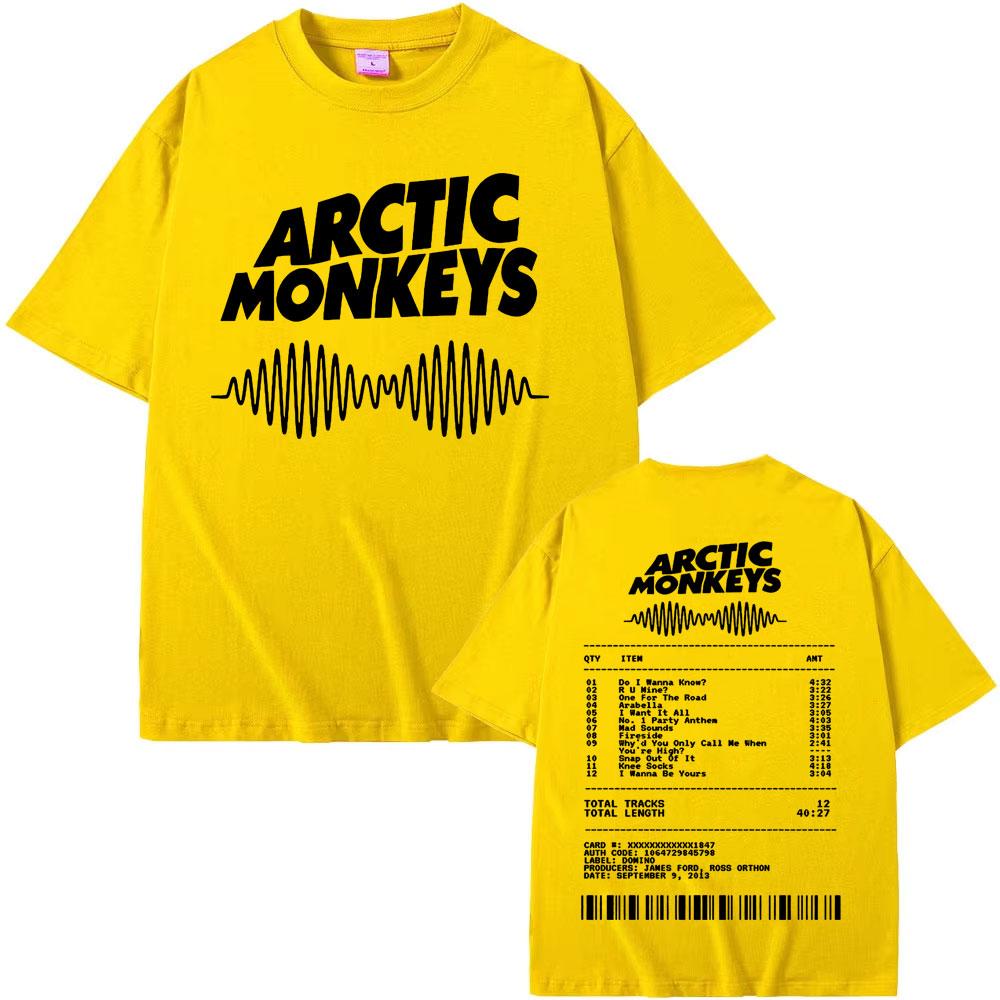 Футболка с графическим принтом музыкального альбома Arctic Monkeys для мужчин и женщин, винтажные футболки в уличном стиле, 100% хлопок, повседневная футболка большого размера