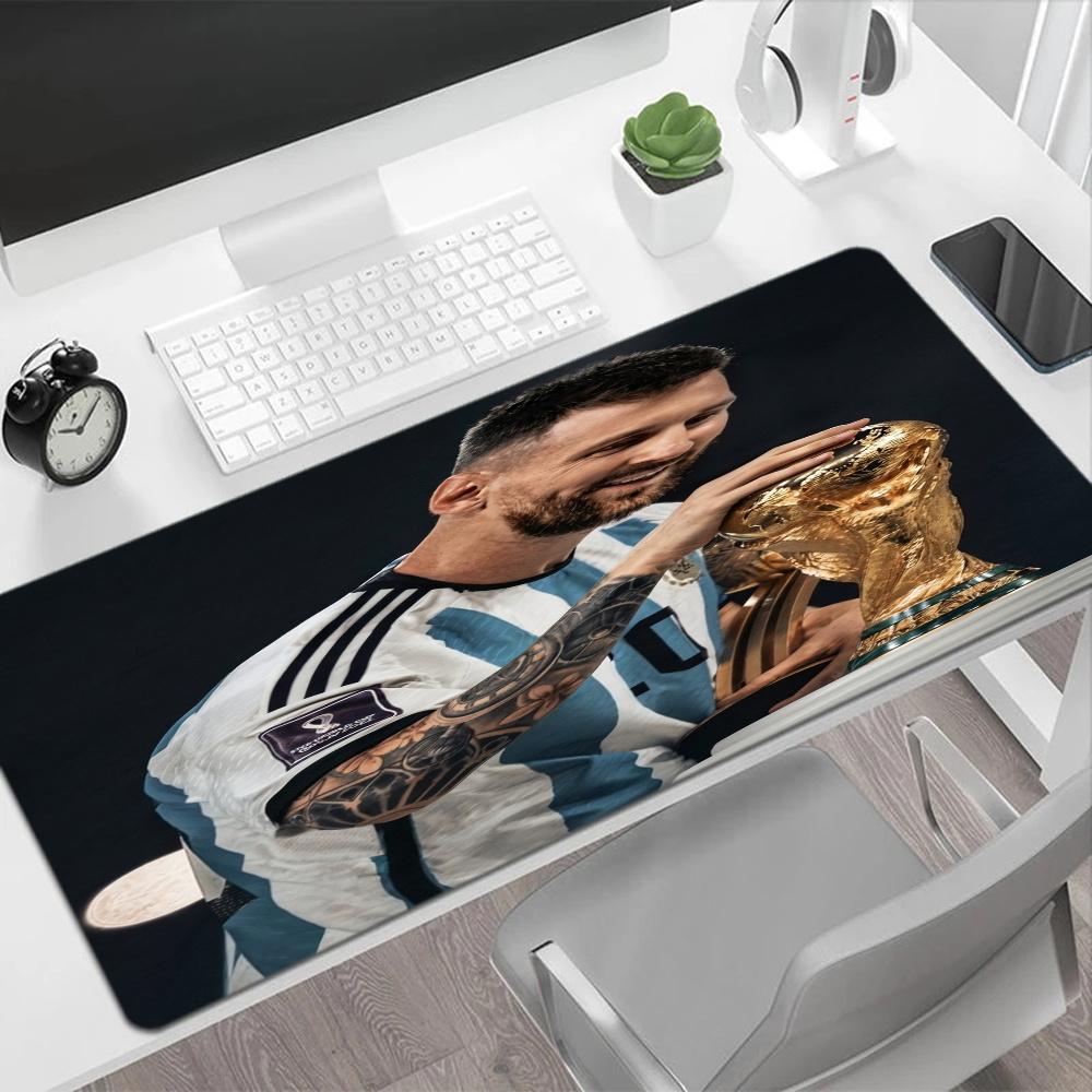 Lionel Messi World Cup Trophy Large Mouse Pad Gamer Mousepad Study Desk Mat Nonslip Rubber Base Office Desk Accessory