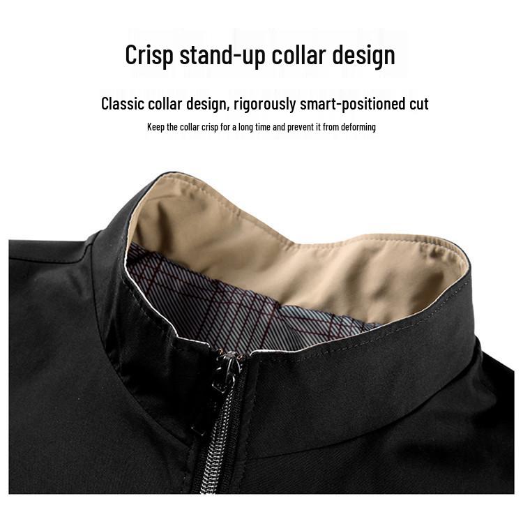 Мужская куртка в стиле business casual с воротником-стойкой, Осень 2025