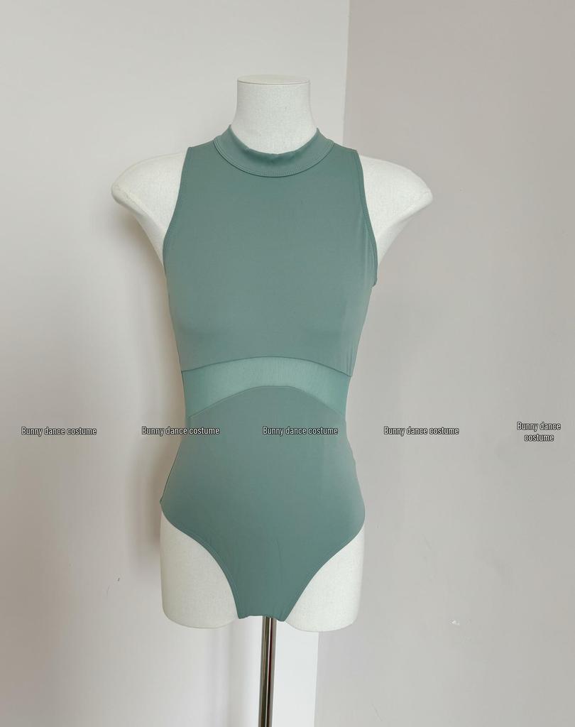 Женский балетный купальник-ханбок с подкладкой для танцев, экзаменов по искусству, йоги и выступлений.
