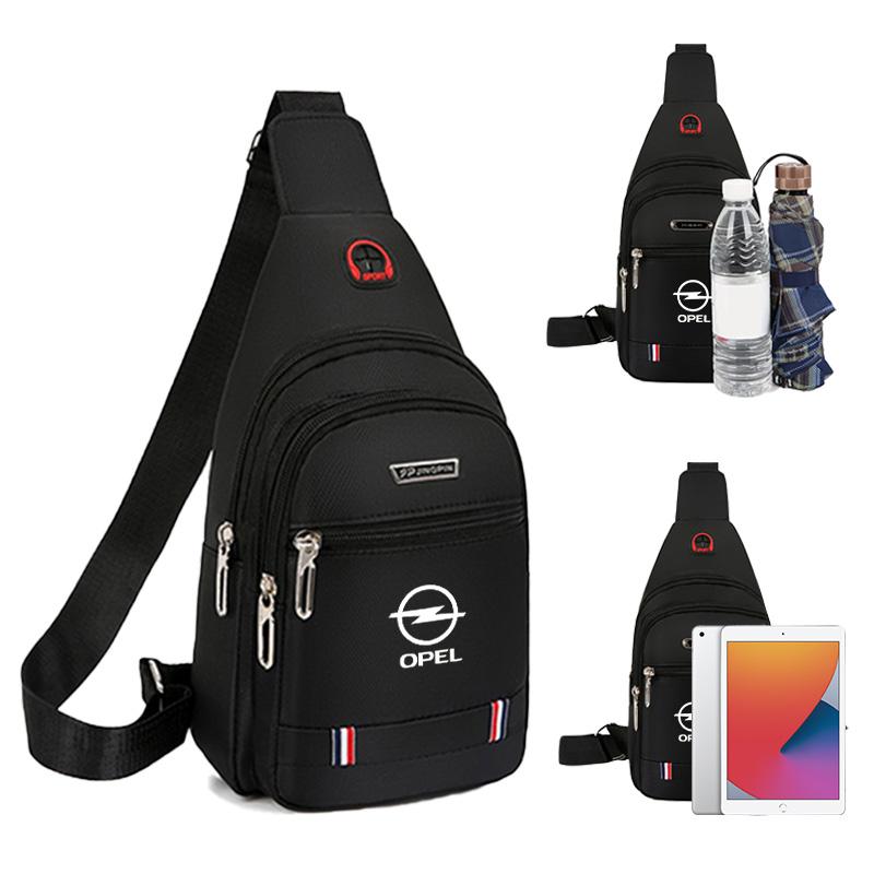 Leisure Car Small Backpack One-shoulder Messenger Bag Chest Bag For Opel Insignia Corsa Zafira Mokka Grandland Antara Ampera OPC