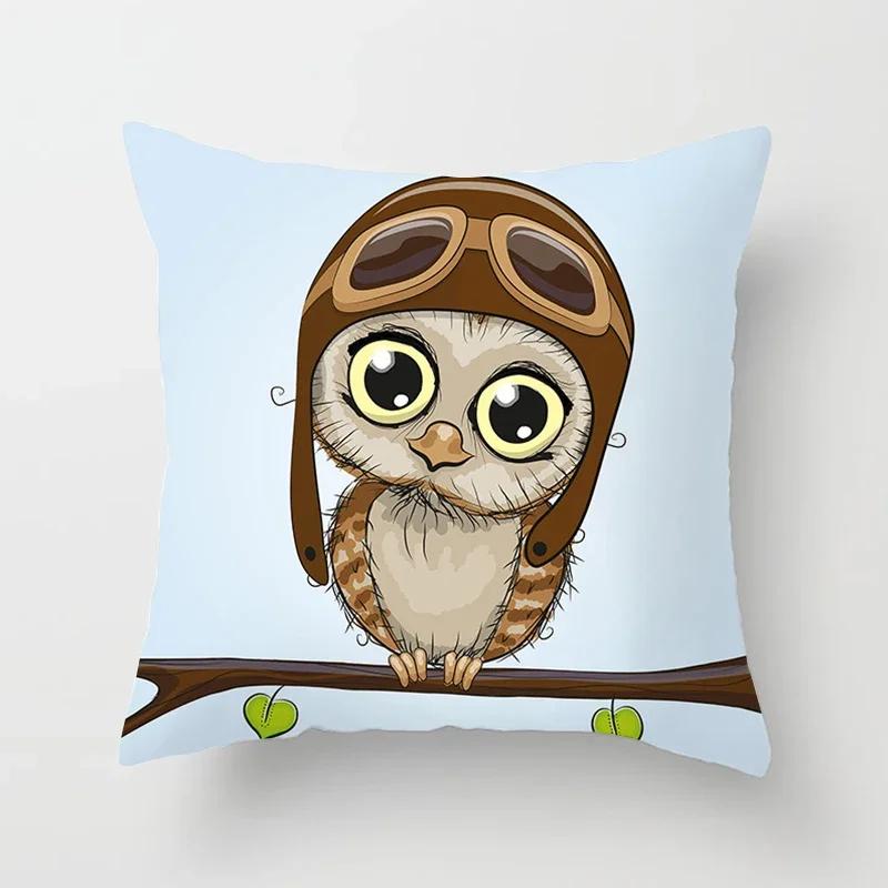 Милые наволочки на подушки с совами  Удобная наволочка x Декоративные подушки для дивана, кровати, машины, пледа, домашнего декора