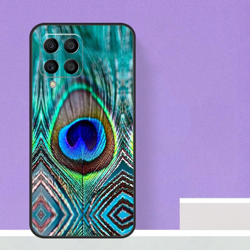 Bird Peacock Feather For Samsung Galaxy M21 M51 M12 M32 M52 M13 M23 M33 M53 M34 M54 M30s M31s M15 M55 M20 Case