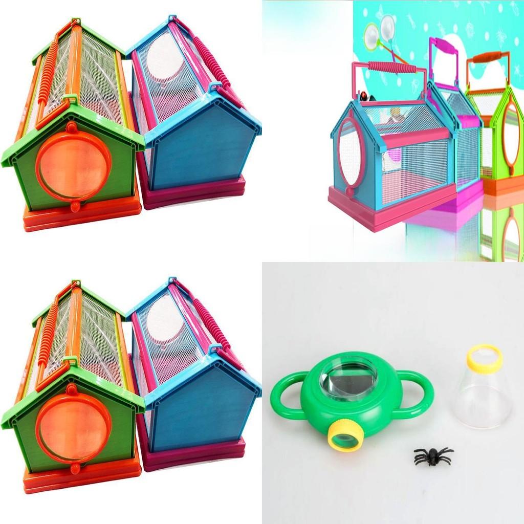 Детский набор для наблюдения за насекомыми с ручной лупой и пластиковой клеткой для исследования природы