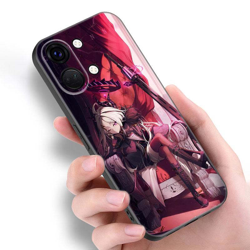 Blue Archive Game Black Silicone Phone Case For OnePlus 9 10 11 12 ACE 2V Pro 9RT 10T 10R Nord CE 2 3 Lite N10 N20 N30 5G