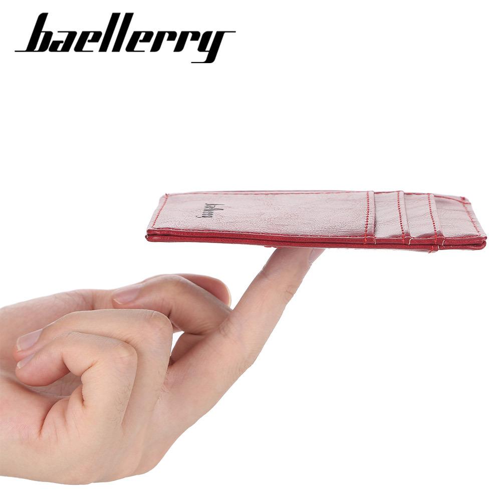 Baellerry Винтажный дизайн, тонкий держатель для карт для мужчин и женщин, модные брендовые кошельки из искусственной кожи, кошелек для монет