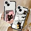 Прозрачный чехол для телефона Funny Cat для iPhone 16 14 15 12 11 13 Pro Max 13Mini 7 8 15Plus SE с рисунком в виде мягкого чехла Fundas