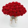 6 Pcs Artificial Hydrangea Flower Faux Chrysanthemum Ball Flower Fake Long Stem Hydrangea Bridal Bouquet for Home Office Wedding Decor