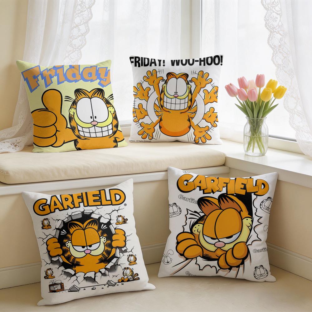 Cartoon Cute GGarfield Cushion Cover Square Short Plush Pillow Case Living Room Sofa Home Decor Funda X