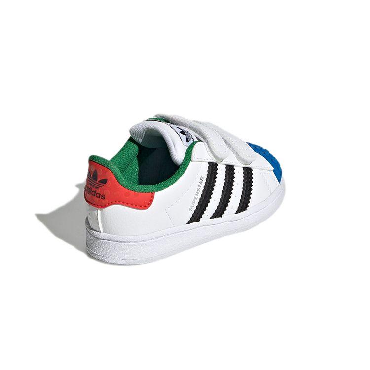 LEGO x adidas Superstar CF I Белые Красные Синие Детские Кроссовки Облачно-Белый Основной Черный H03969