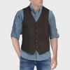 Men's Slim Fit Retro V-Neck Suit Vest for Casual & Formal Wear