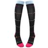 1 пара спортивных компрессионных чулок Эластичная поддержка икр для бега и езды на велосипеде, альпинизма S M Черный Флэш
