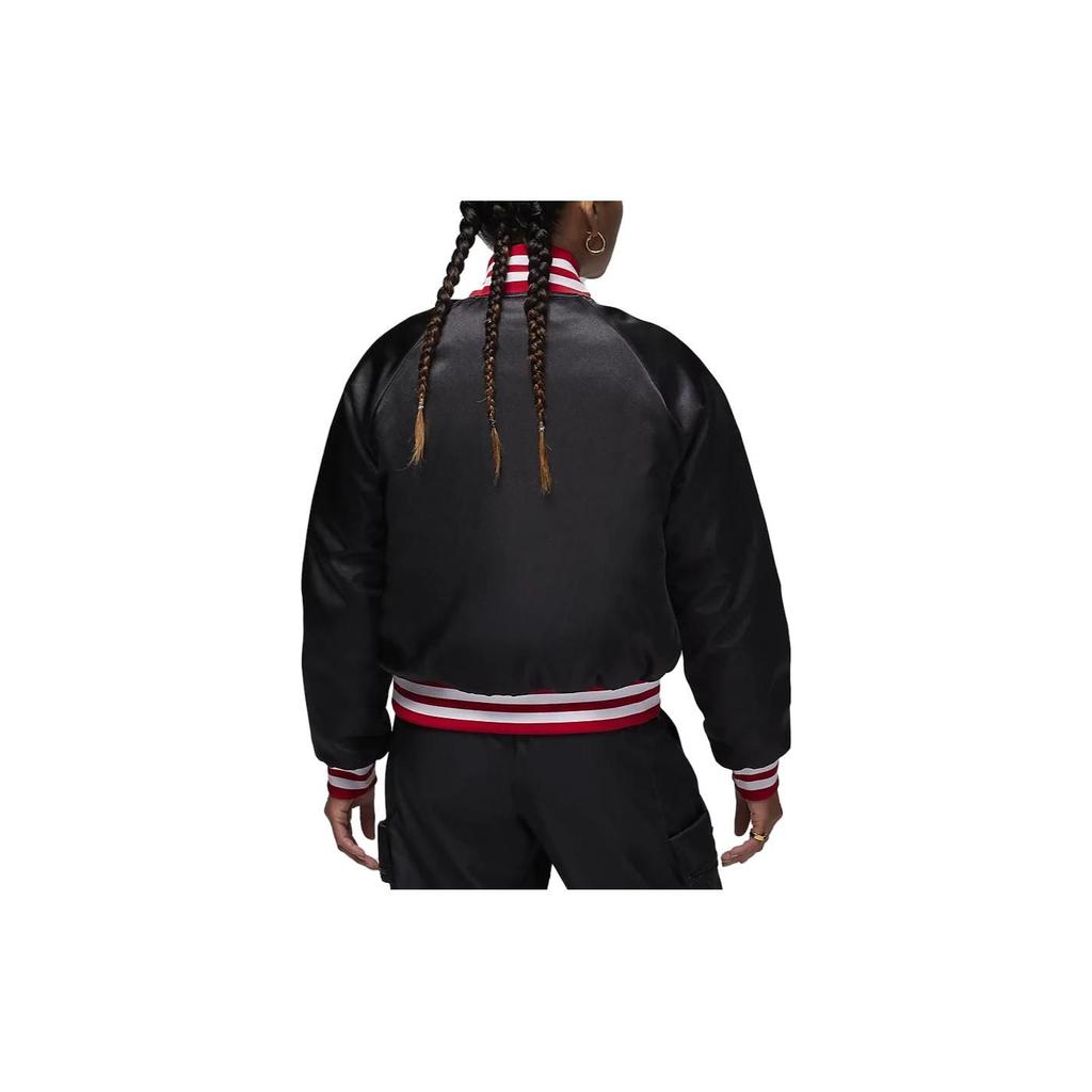 Jordan Повседневная куртка с бейсбольным воротником и вышитым логотипом в стиле колор-блок, женские куртки черного цвета FB5154-010